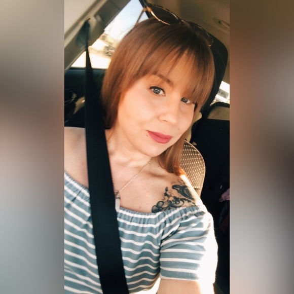 Madewell Women's medium Striped Melody off The Shoulder Top Tie Blue Cotton - Picture 3 of 8